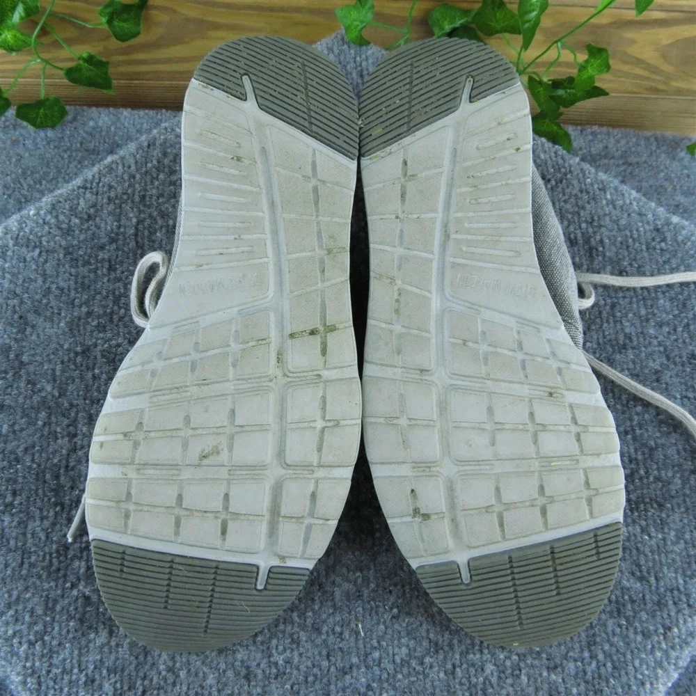 Steve Madden Isle Men Sneaker Shoes Gray Fabric Lace Up Size 8.5‎ Medium